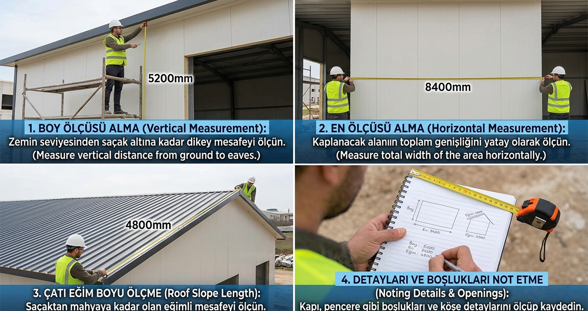 Sandviç Panel Ölçüsü Nasıl Alınır?
