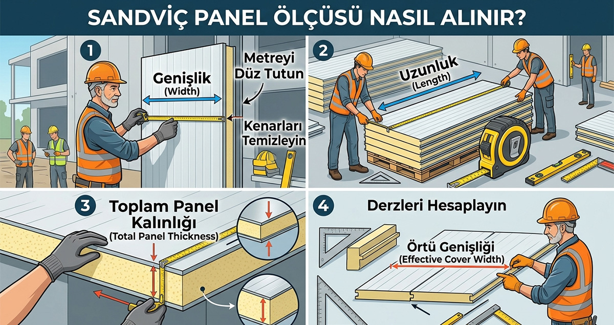 Sandviç Panel Ölçüsü Nasıl Alınır?